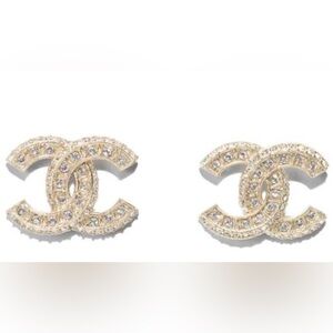 Chanel crystal stud earrings